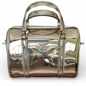 Metallic Gold MICHAEL KORS Small Duffle Crossbody/ Pale Gold